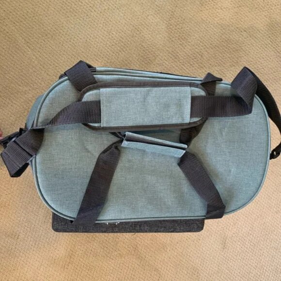 NWT DSW Blue Green Insulated Cooler Bag, Textured Aqua Large Picnic Tote Bag - Picture 11 of 12